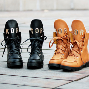  12冬新款靴子欧美潮范机车骑士靴儿童马丁靴低筒女童短靴男童棉鞋