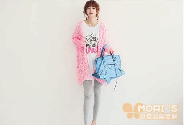 宽松<em>粉色</em>甜美针织<em>开衫</em>2014新款_宽松<em>粉色</em>甜美