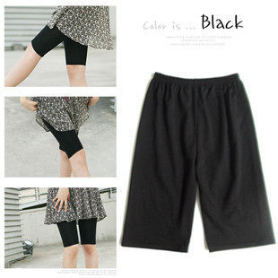 2012新品 黑色 白色 秒杀打底裤 五分裤 冰丝五分裤 冰丝5分裤