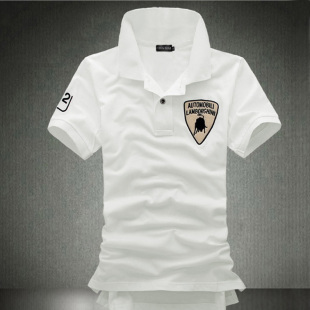  新款正品 兰博基尼男装修身翻领POLO衫 男士纯棉短袖polo