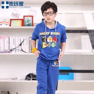  佐氏家 春装新款 儿童卫衣+运动裤纯棉 男童套装韩版 A69B-2