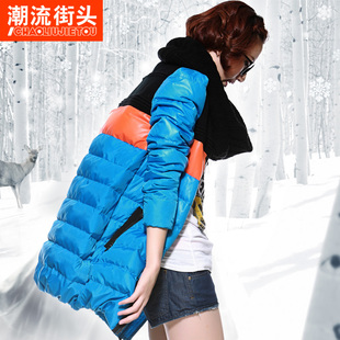  潮流街头 羽绒服 女潮 新款正品中长款 冬装厚外套 清仓包邮