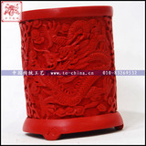 【万千礼品】办公礼品 出国礼品 外事礼品 北京雕漆 笔筒 龙DQT02