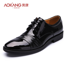 Aokang/奥康 男鞋男士英伦时尚尖头商务正装漆皮鞋 113311115