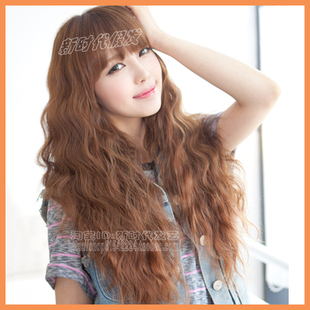 假发 长卷发 齐刘海 <em>长发</em>蓬松 韩国<em>女生</em> <em>烟花烫</em>