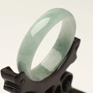  特泊丝 冰糯种A货薄款圆手镯 缅甸天然翡翠玉镯子 正品特价带证书