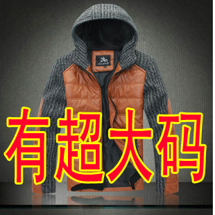  新款冬装男式装 可脱卸帽 特大号棉服男士休闲加肥加大码棉衣