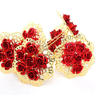  施幻麒H162头饰 结婚 新娘 发饰 红色礼服 旗袍专用发簪 发插