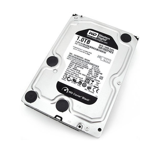 西部数据WD黑盘1T WD1002FAEX 7200 SATA3 64M 1TB五年保
