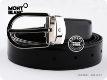 正品Montblanc/万宝龙38157椭圆马蹄形针扣皮带/腰带 万宝龙皮带