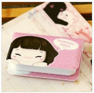  新款 韩国可爱妞子卡包 12卡位 女士卡包 银行卡套 卡夹 40g