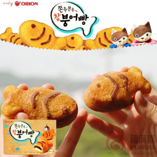  买3送1 韩国进口食品 好丽友儿童打糕鱼 巧克力夹心糯米糕  174g