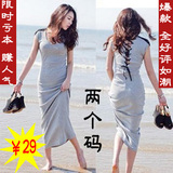 夏季2012波西米亚风格超长裙加长款修身欧美原单海边度假沙滩裙子
