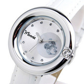 Genuine Disney Mickey, FAQ Advertise concise fashion leather female form students table, Ms. watch 12124W