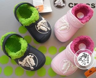  专柜正品 crocs秋冬款 暖棉嘉比 儿童鞋居家棉拖鞋冬季宝宝毛毛鞋