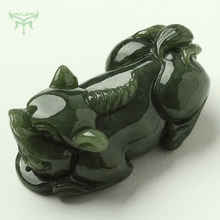 正品玉领A货开光 清透水润深油绿翡翠辟邪招财貔貅吊坠105