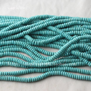  diy佛珠念珠配件白松石绿松石6mm隔珠隔片算盘珠串珠子半成品批发