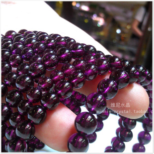  石榴石手链* 美容补气血女人石维尼精挑 天然水晶[收藏级紫牙乌]