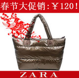 zara正品代购2012秋冬金利来女包新款棉袄包太空包羽绒包皮草韩版