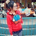 春装 超级玛丽图案情侣立体绒线贴布加厚连帽卫衣外套0912