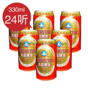 青岛五 厂啤酒红罐330ml*24听,鲁京津江浙沪皖