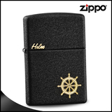 正品ZIPPO打火机 2011纯铜黑裂漆幸福远洋 舵盘 zppo经典限量正版