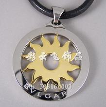 Cuatro Diamantes de la credibilidad - verdadero collar de Bvlgari - Sun Collar - grande de acero, acero inoxidable 316L