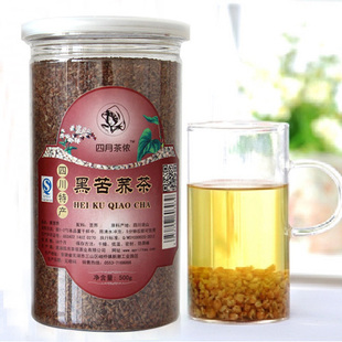  四月茶侬苦荞茶 四川凉山黑苦荞胚芽茶/荞麦茶500g/罐 买二送大麦