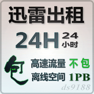 迅雷出租 迅雷会员账号出租24小时 离线空间1PB没有高速通道流量