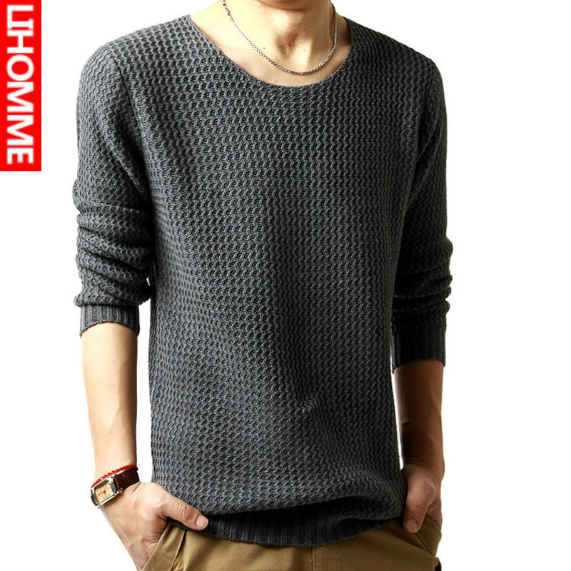 新款男士休闲针织衫...