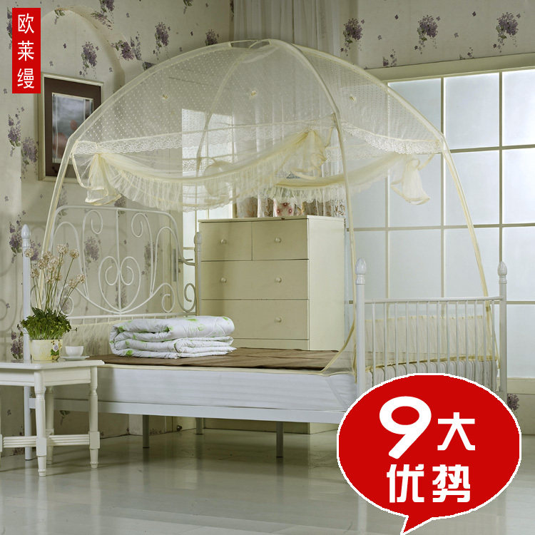 欧莱缦 蒙古包蚊帐 三开门蚊帐1.5米 1.2米 1.35 1米 1.8米 包邮