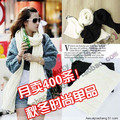 DY33 任意4件包邮 高精FN9女装李孝利2米超长麻花毛线围巾 2色选