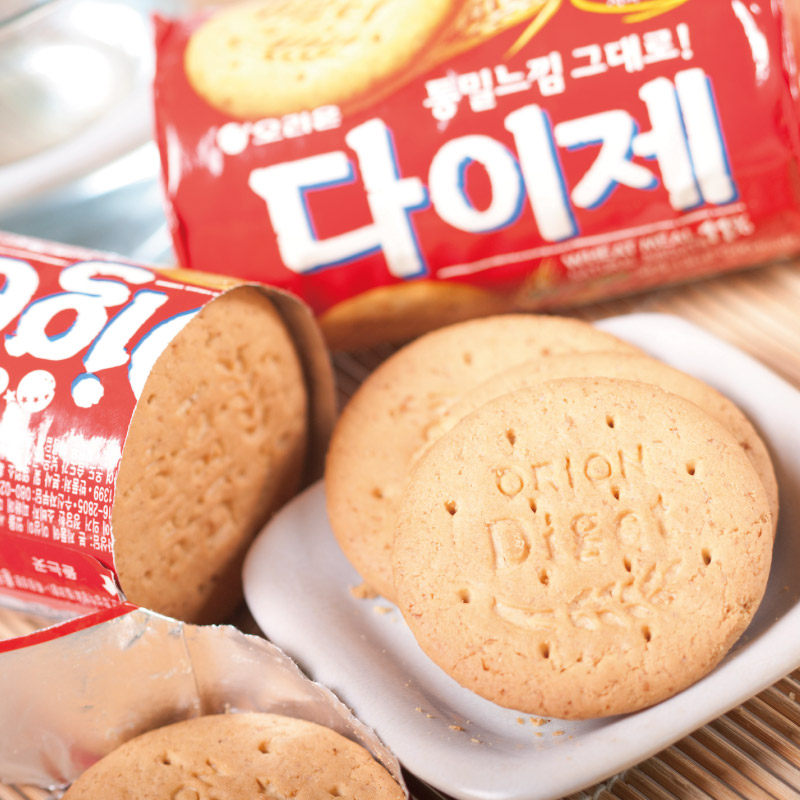 好丽友 韩国diget全麦饼干 粗粮饼干 饱腹代餐饼干 进口零食食品
