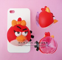 梁静茹同款 愤怒的小鸟Angry Birds 手机贴钻立体材料 吸盘公仔