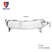 雅雅玻璃-拉布拉多犬腊肠犬玻璃花瓶 小狗水晶创意花瓶 新品现货