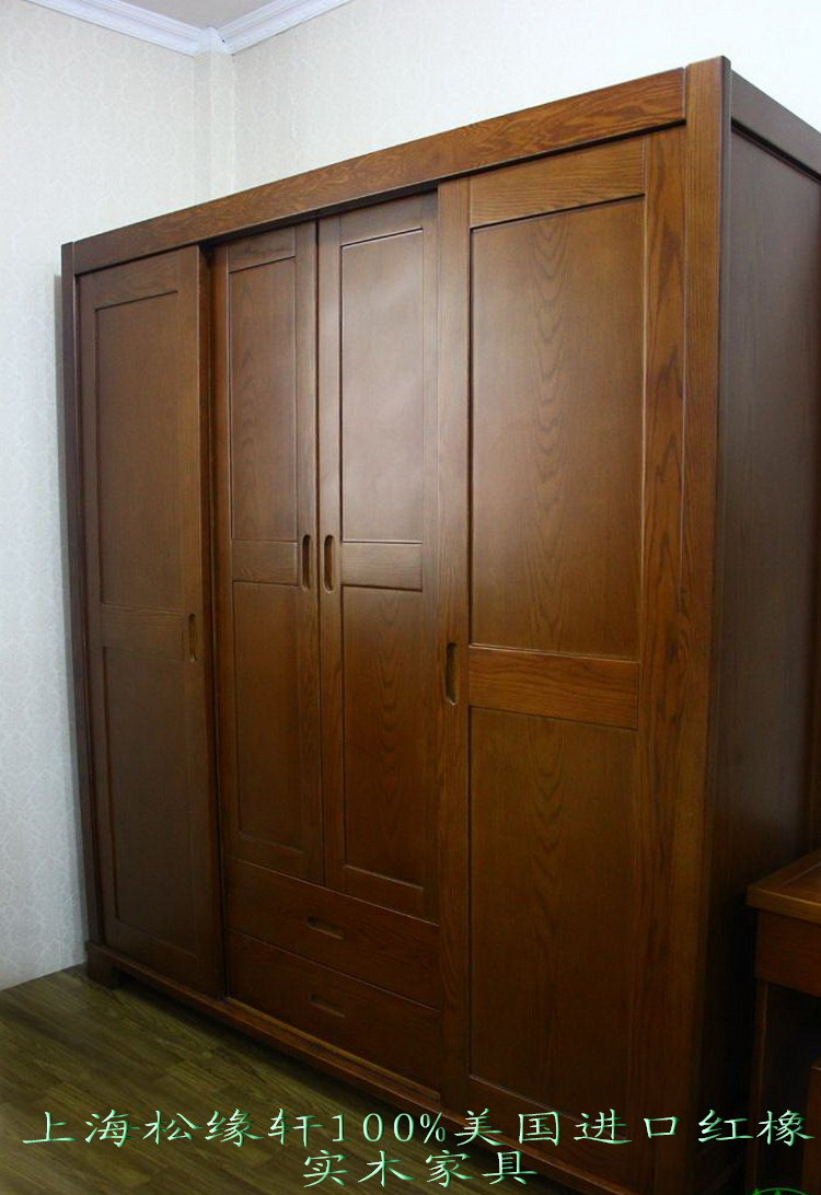 Manufactor Direct selling environmental protection wardrobe U.S.A Red Oak solid wood wardrobe bedroom high-grade wardrobe 532in the Residential furniture , Cabinet , Wardrobe category - from Buy2taobao.com to provide professional Taobao agent buy service