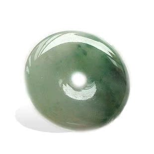  淘金币 春翠珠宝 老冰种荧光绿色A货翡翠平安扣玉器吊坠带证书 s