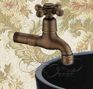 Second upgrade killed it! European style antique copper thickened extra length single cold tap