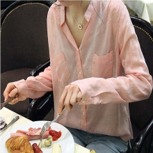 2012春装新款衬衫女长袖衬衣韩版宽松立领纯棉长袖衬衫女韩版衬衣