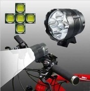 超亮5灯T6自行车灯USB充电前灯头灯L2强光LED单车灯骑行配件装备