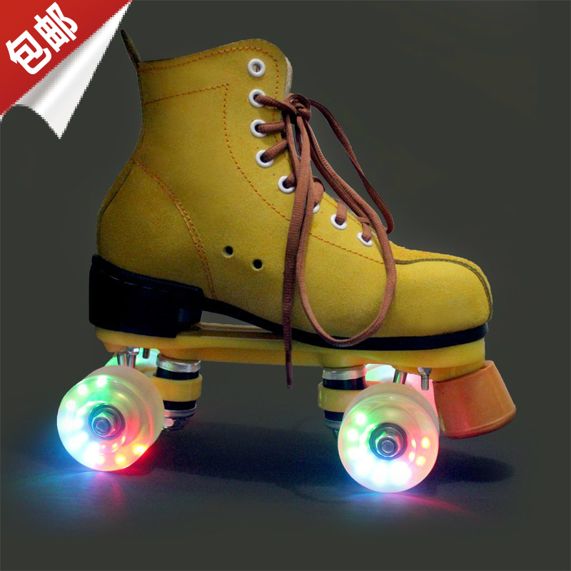 adult Double skates children men and women Pattern The four round wear-resisting Anti-fur Roller skates Yellow flashin the Sports/Yoga/Fitness/Fans supplies , Skating/Skateboard/Extreme Sports , Skates category - from Buy2taobao.com to provide professional Taobao agent buy service