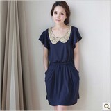 2012夏季新款韩国品质甜美女式蕾丝边打底裙 大码连衣裙