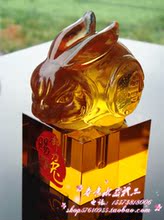 胎毛章胎发章脐带章 水晶印章琉璃印章 2011兔宝宝纪念品出生礼物