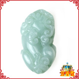 泰山聚贤阁 风水开光翡翠貔貅吊坠 项坠 男士必备 翡翠A料