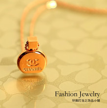 Europeos y americanos estilo clásico de la moda Chanel opciones LOGOTIPO chanel collar de oro rosa