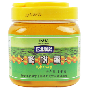  【天猫超市】北大荒东北黑蜂椴树蜜1kg方瓶东北特产蜂蜜润肠冲饮