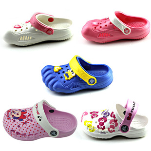  夏季新款儿童拖鞋 男女童宝宝家居凉拖鞋 卡通洞洞鞋儿童鞋
