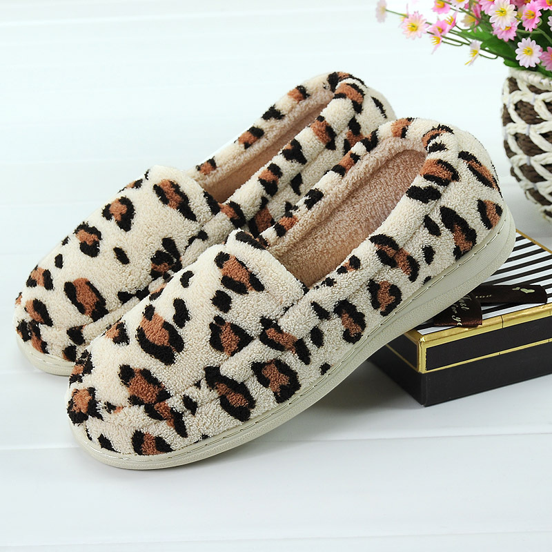 创意豹纹家居鞋...