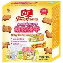 【方广婴儿辅食】宝宝营养磨牙棒 玉米南瓜味动物饼干 12年3月产
