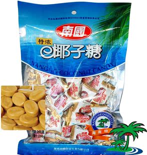  零食糖果[特价]海南特产 南国食品特浓椰子糖200g椰味浓/脆/香滑